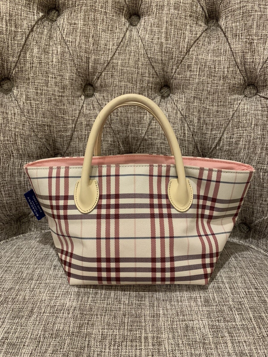 Authentic Burberry Blue Label Nova check Pink Nylon Canvas Authentic Burberry Blue Label Nova check Pink Nylon Canvas