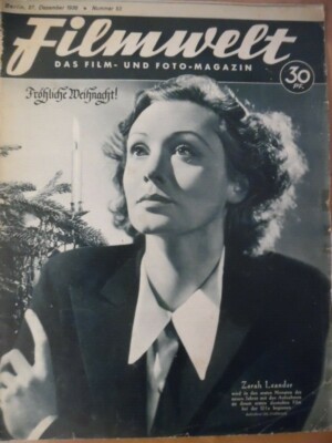 FILMWELT 52- 27.12. 1936 Zarah Leander Alice Brandt Kitty Jantzen Grete Weiser F