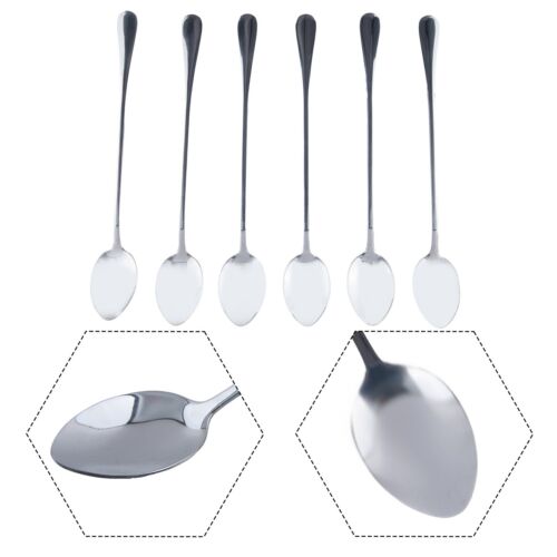 6 Pcs Stainless Steel Spork Soup Salad Noodle Spoon Fork Cutlery Tableware AU - Picture 9 of 24