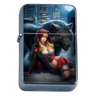 Irish Pin Up Girls D7 Flip Top Oil Lighter Wind Resistant 