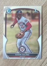 2023 Bowman Chrome Edwin Solano 1st Bowman Washington Nationals