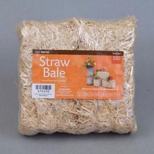 Two 2 Natural Straw Bales by FloraCraft Miniature each are 2.5 X 2.5 x 5