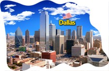 Dallas Texas USA Amerika Fridge Magnet Flagge...