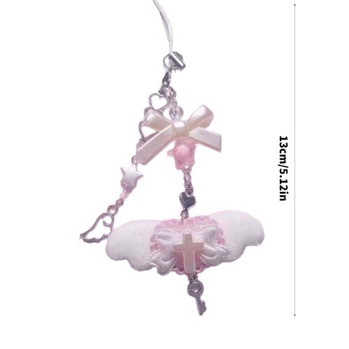 Cute Conch Phone Pendant Bowknot Keychain Phone Charm for Women Phone Decors - 第 8/12 張圖片