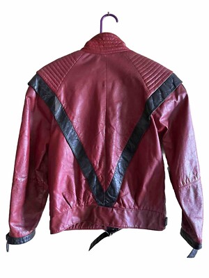 RARE🔥 Vintage Michael Jackson THRILLER Biker Real Leather Jacket