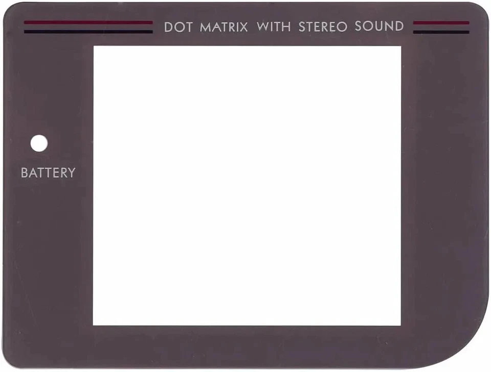 CHECKREALITY Gameboy Original Screen Lens Replacement GB DMG Nintendo Adhesive Plastic Grey