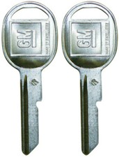 2 New Gm Logo Oem Doors K Key Blank Uncut 320471 B47p B47 01154609 59-k