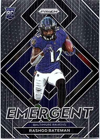 2021 Prizm Emergent Football #E-10 Rashod Bateman Ravens