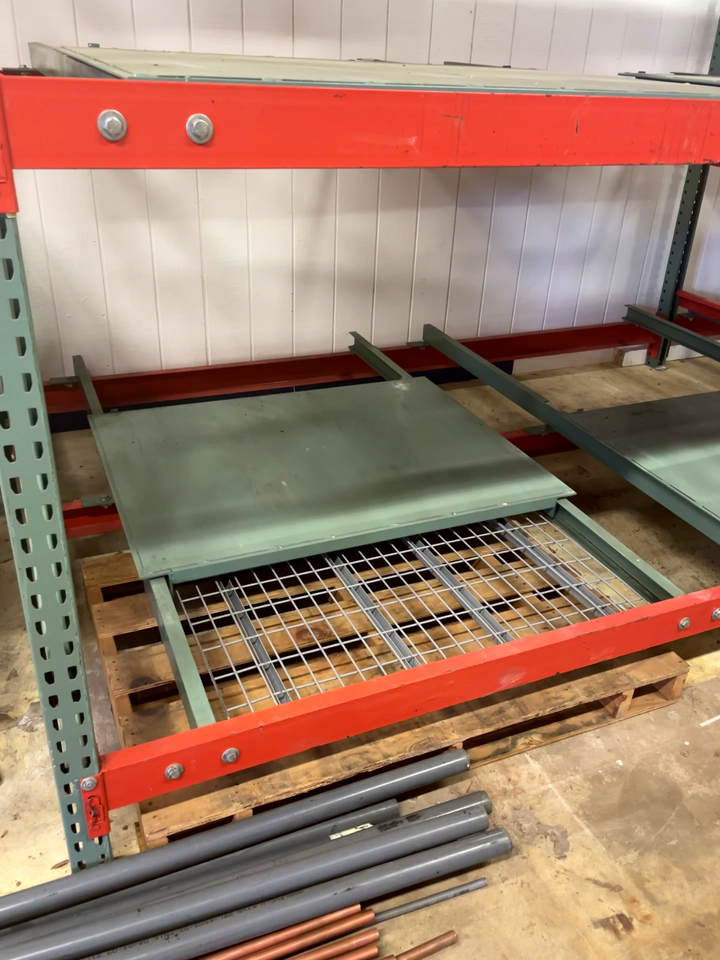 4 Levels - 2 Deep Push Back Pallet Racking - Interlake Warehouse ...