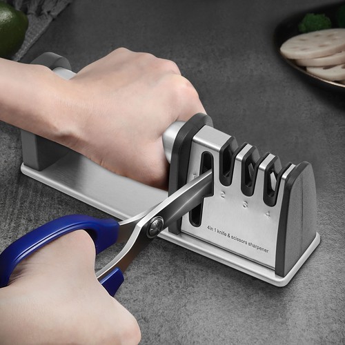 Affilacoltelli Manuale 4 Stadi Cucina Coltelli E Forbici Affilacoltelli Utensili - Foto 23 di 23