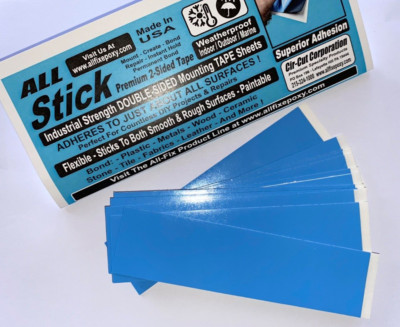 2 - Sided TAPE STRIPS - PREMIUM DOUBLE  SIDE TAPE - HOME AUTO BOAT MARINE DIY