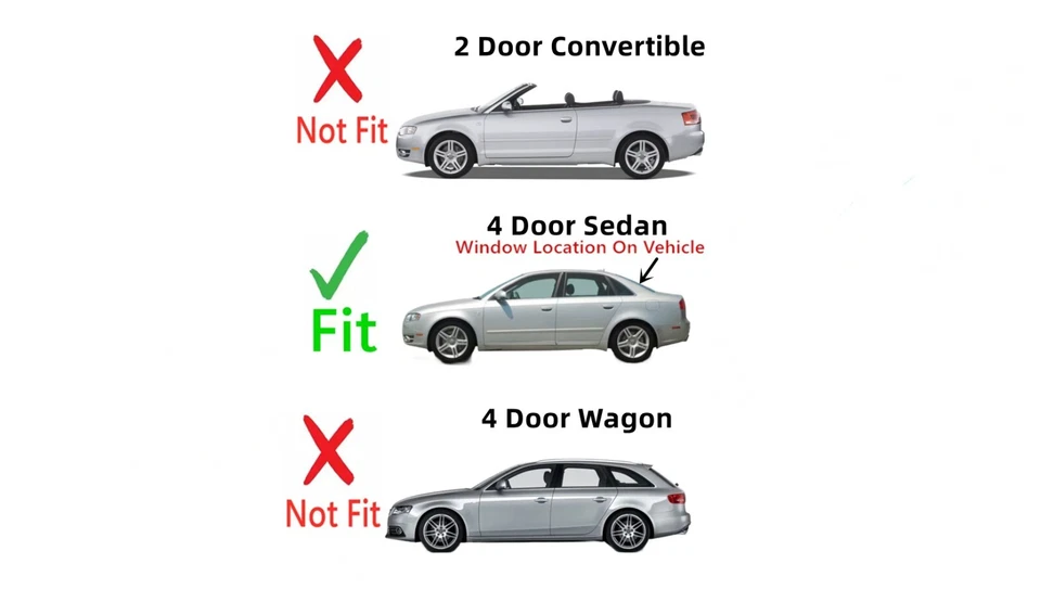 Fits 03-08 Audi A4 S4 RS4 4Dr Sedan Back Window Glass Rear Heated Foto 3 de 4