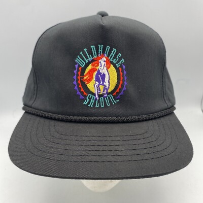 Wild Horse Saloon Braided Rope Black Hat Strapback Nashville Embroidered Youngan