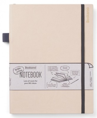 Bookaroo Journal großes cremefarbenes Notizbuch