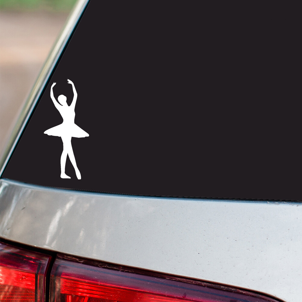Pegatina Bailarina Ballet Bailarina S1 todos los colores cromados y vinilo regulares
