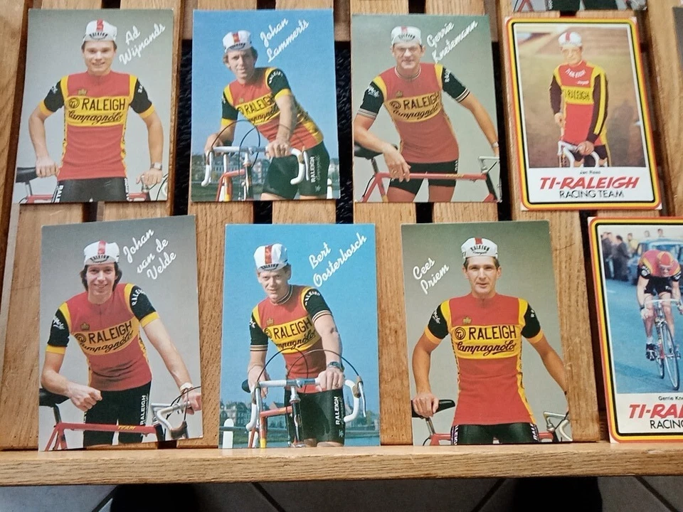 Cyclisme lot 14  cartes cycliste KNETEMANN/RAAS JAN... équipe TI RALEIGH 1985  - Photo 4/4