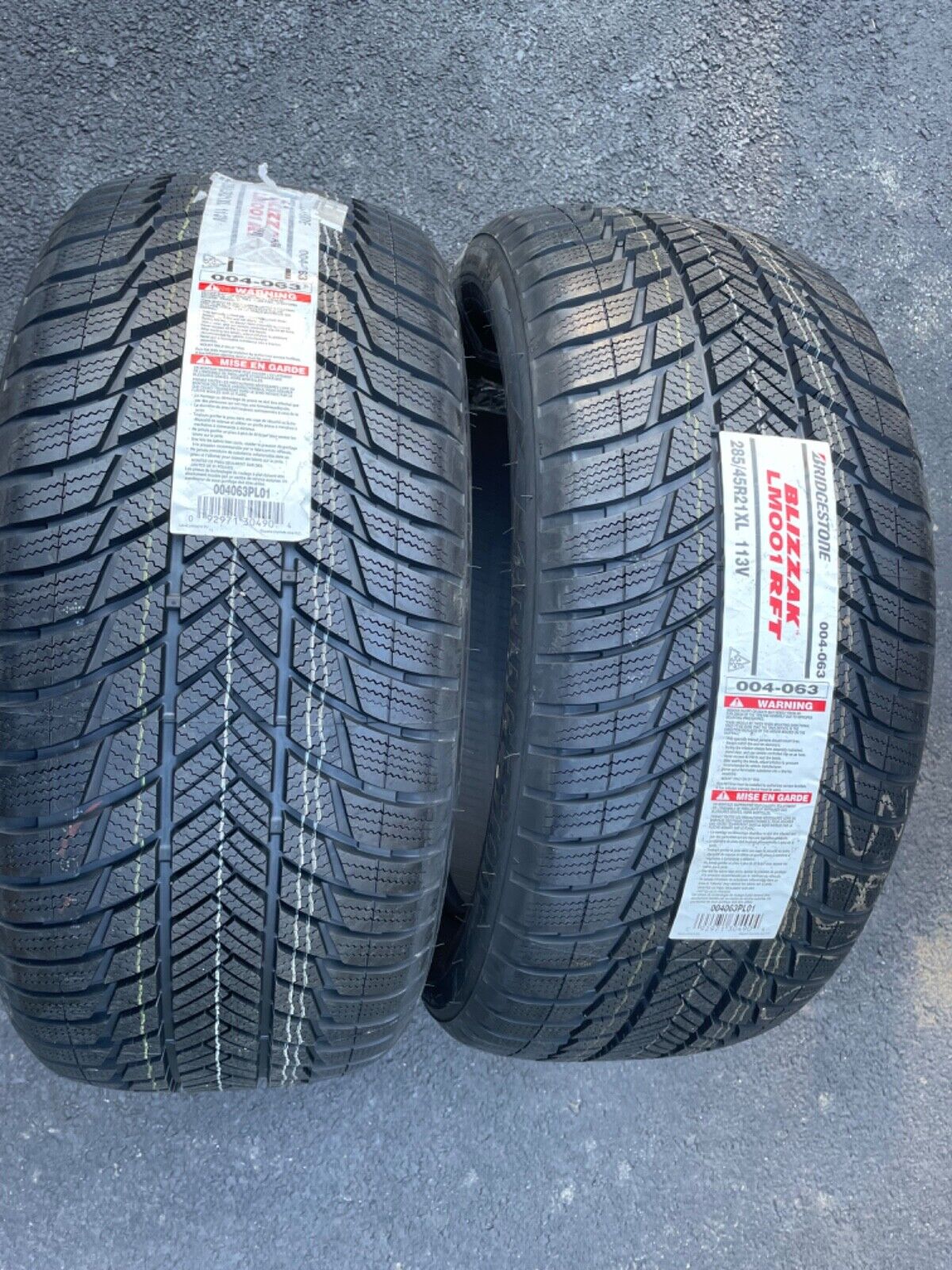 Bridgestone Blizzak LM-001 winter tires (2) 285 45 R21 XL run flat BRAND  NEW | eBay