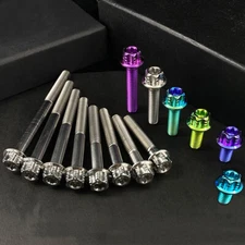 Grade 5 Titanium Screws M6x 10 - 70mm (1.0mm)  DIN 6921 Flange Star ti Bolts