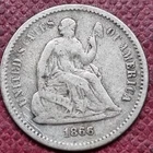 1866 S Seated Liberty Half Dime 5c Better Grade #69337