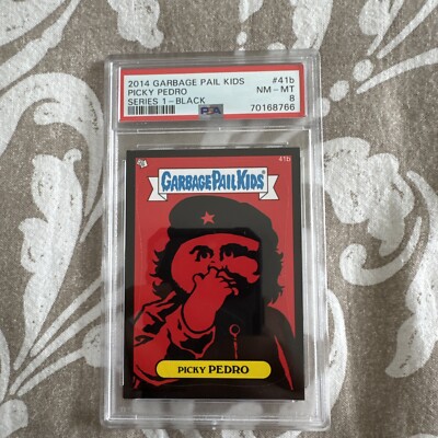Garbage Pails Kids 2014 Series 1 Black Parallel Base Card 41b PICKY PEDRO PSA 8