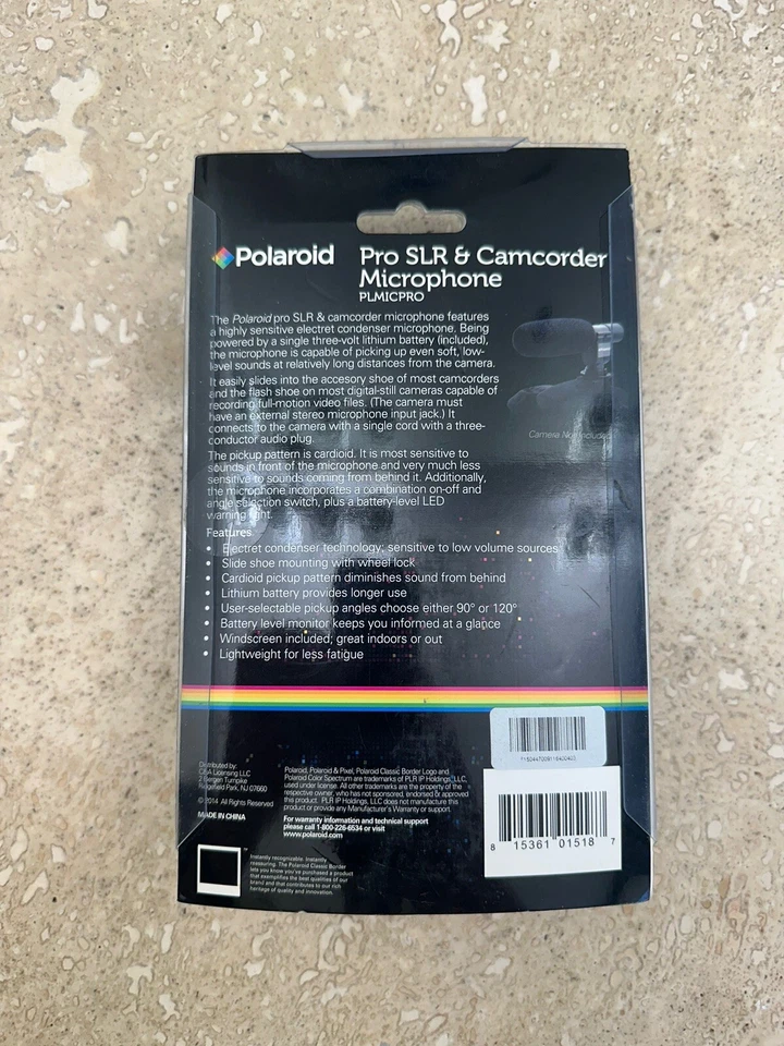 Micrófono digital SLR y videocámara Polaroid grado profesional - Micrófono DSLR Foto 3 de 4