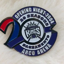 2004 Sacramento Kings Arco Arena Opening Night NBA Basketball Enamel Pin
