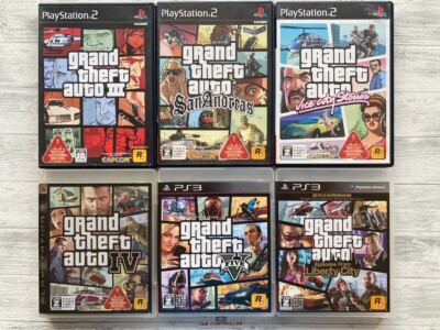SONY PS2  3 Grand Theft Auto   San Andreas Vice City Stories &   V Liberty City