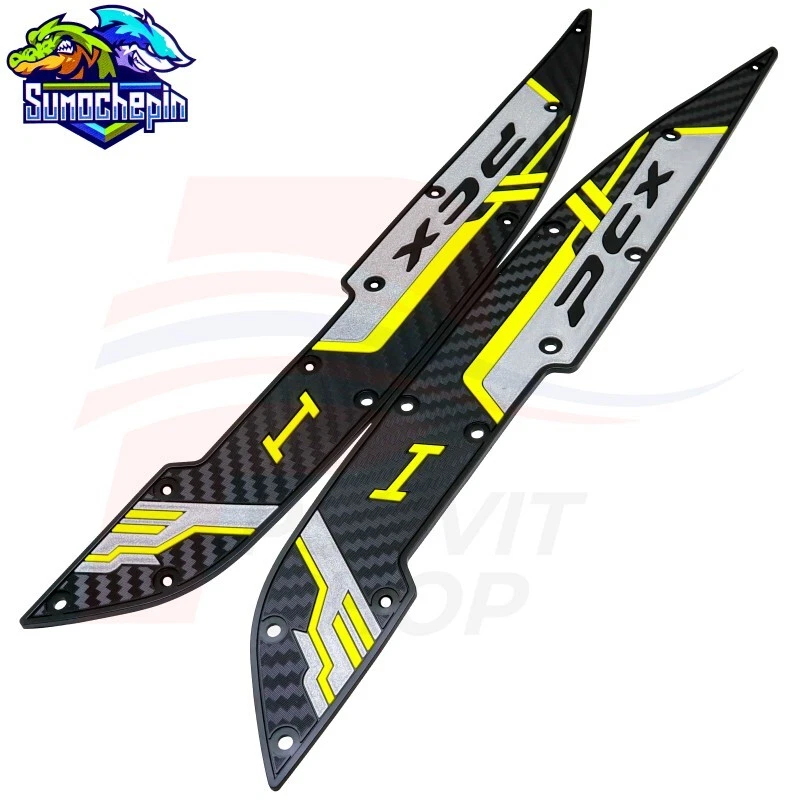 Almohadillas de reposapiés para PCX150 2018-2020 PCX160 2021-2024 ฺDerecha+Izquierda Negro/Amarillo Foto 4 de 4