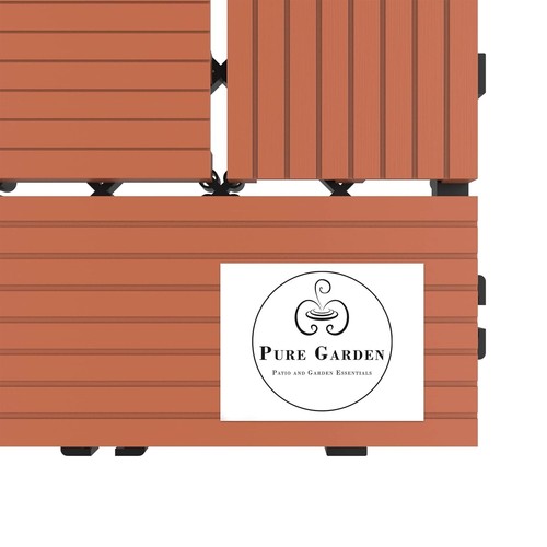 Paquete de 6 azulejos de terraza de patio de 12"x12" de jardín puro entrecruzado - Imagen 6 de 7