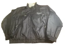White Ridge Mens 2XL Windbreaker Hooded Jacket Full Zip Removable Sleeves Black