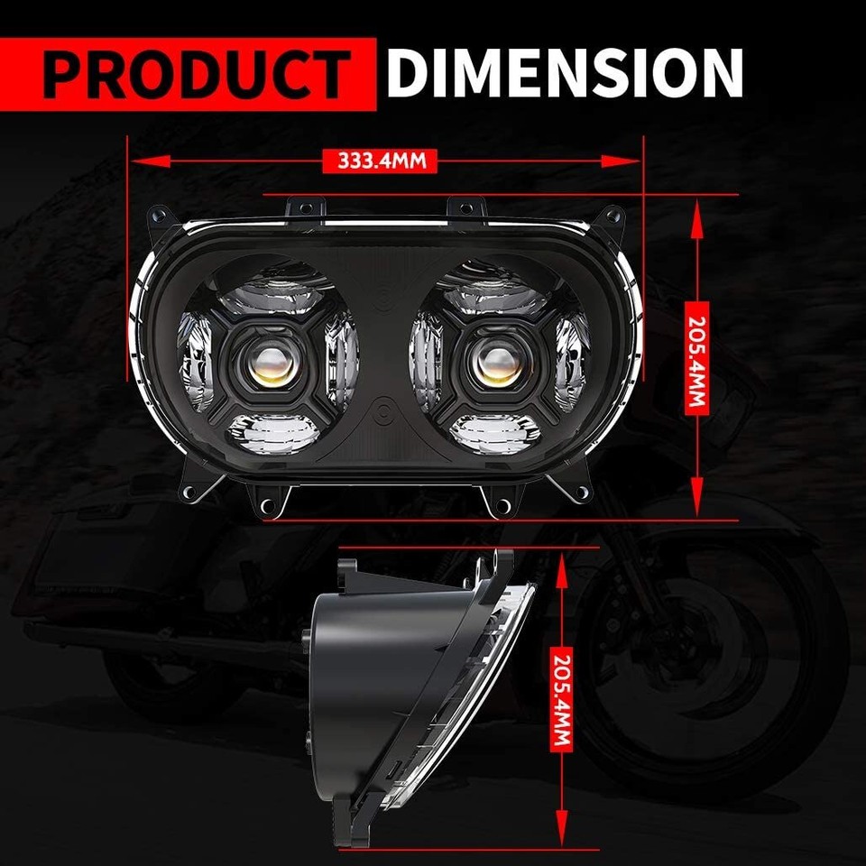 LED Headlight Motorcycle Headlamp Projector For Road Glide 20152023
