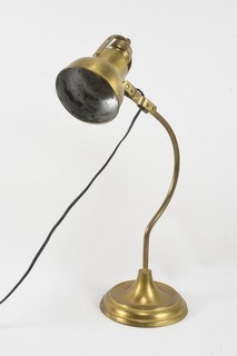 Q59D81 Antique Brass Table Lamp Marked BG