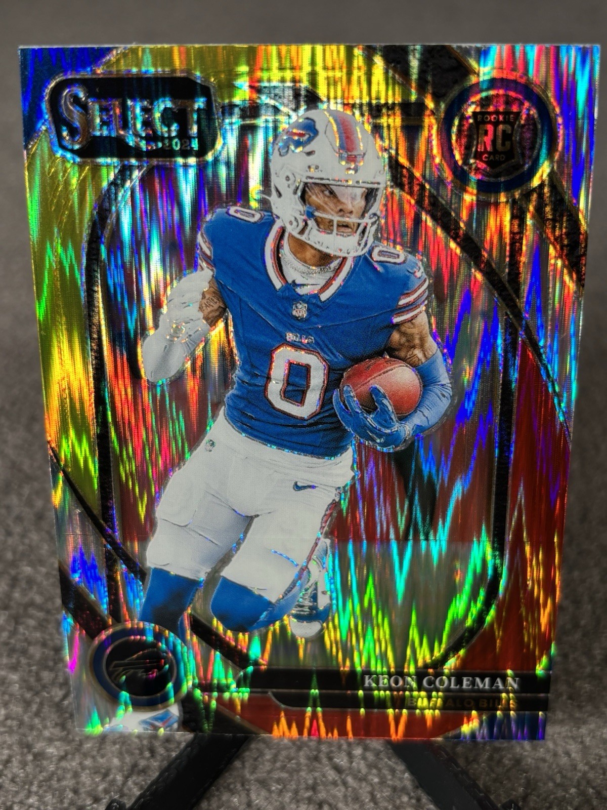 2024 Select Keon Coleman Club Level Red And Yellow Shock #280