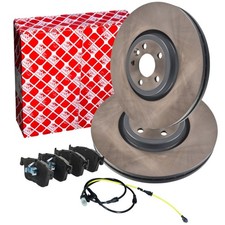 FEBI Bremsscheiben 350mm Beläge WAKO Vorne für JAGUAR F-PACE X761 VELAR L560