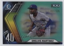 2022 Bowman Chrome Scouts Top 100 Aqua Refractor /125 Orelvis Martinez 10uo