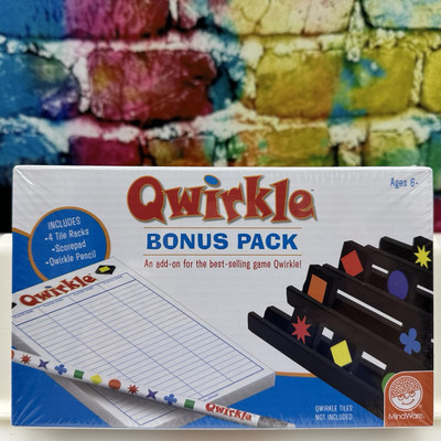 QWIRKLE Bonus Pack Tile Racks, Scorepad, Pencil Mindware Ages 6+ Fun Sealed NEW!