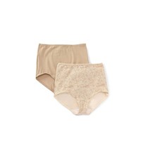 Bali womens Cotton Light Control 2-pack shapewear briefs M