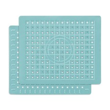 Kitchen Sink Mat, 12 x 10 Rectangular Sink Protector Pad, Fast-Draining Grid ...