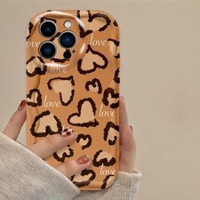 Custodia Love stampa leopardata crema per Honor X5C/X6B/X6C/200Smart/400Lite telefono cover