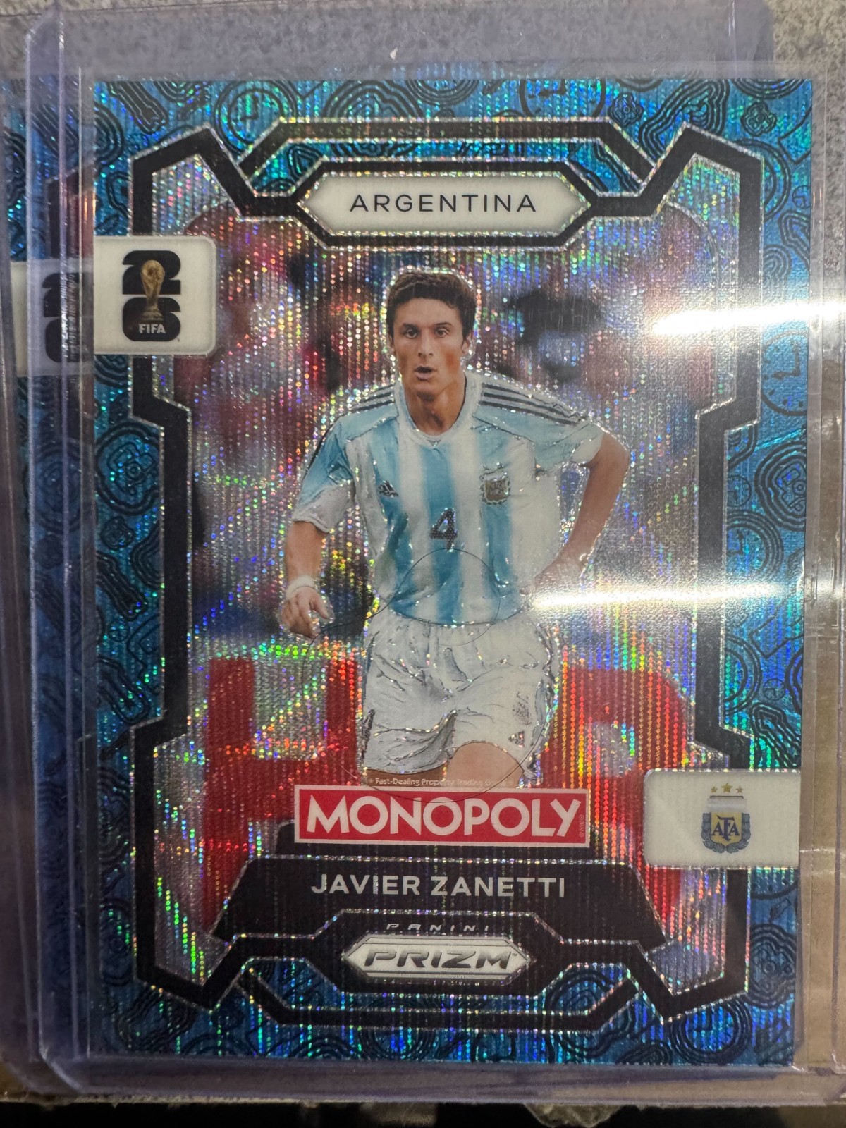 2026 Panini Prizm FIFA World Cup Cards #5 Javier Zanetti – Argentina, Blue