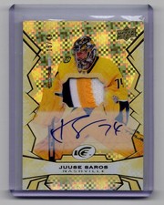 2022-23 Upper Deck Ice Gold Patch Juuse Saros Auto 15/49 Nashville Predators