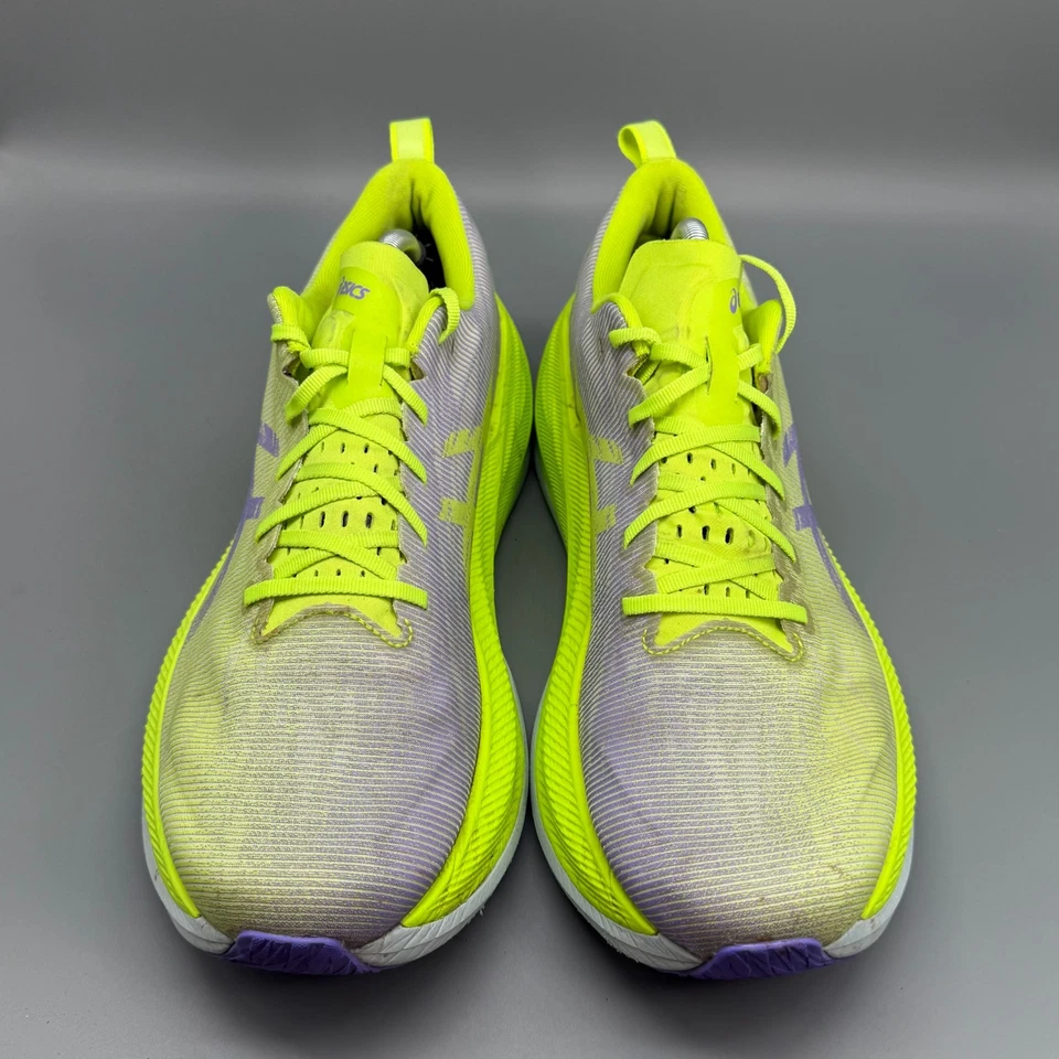 Asics Superblast Mens 11.5 Neon Yellow Athletic Running Sneakers Lace-Up Low Top - Image 2 of 4