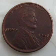 Wrong version 1955 Lincoln Wheat Cent Penny Rare Sought As shown in the figure