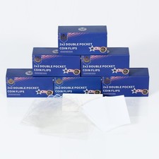 600 Pocket Coin Flip Sleeves - 300 Clear Storage Holders for Coin Collection