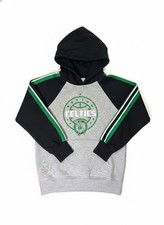 Boston Celtics NBA Basketball Hoodie Pullover Gray Black Green Kids Youth Sz S 8