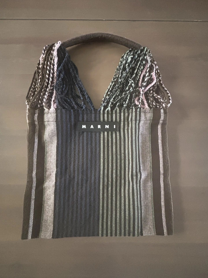 Bolso de Mano de Compras MARNI Market Hamaca de Lona Multicolor Foto 2 de 4