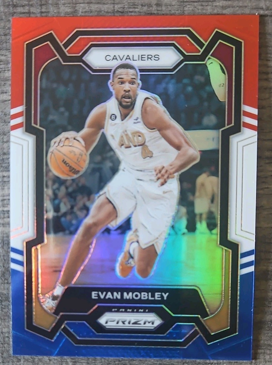 2023-24 Panini Prizm - Evan Mobley #55 Red White & Blue Prizm