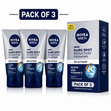 NIVEA MEN Dark Spot Reduction Face Wash 50g Pack of 3 Clear Skin