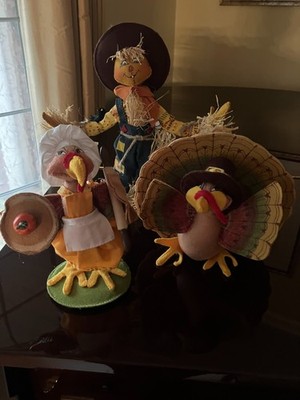 Annalee 7in Turkey Chef AND 6in Pigrim Turkey AND 12in Scarecrow (2019)