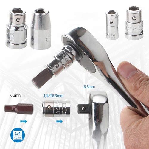 1/4" Square Hole to 1/4" 6.3mm Socket Bits Converter Screwdrivers Replacement C - Picture 2 of 20